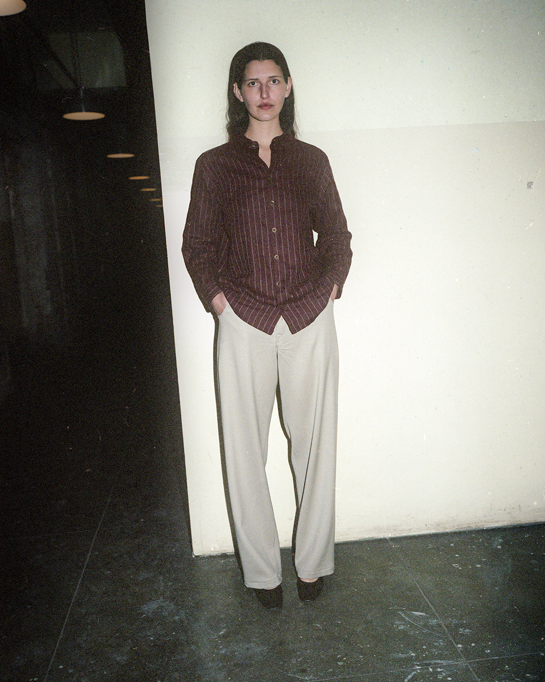 fluid pant, worsted wool crepe suiting