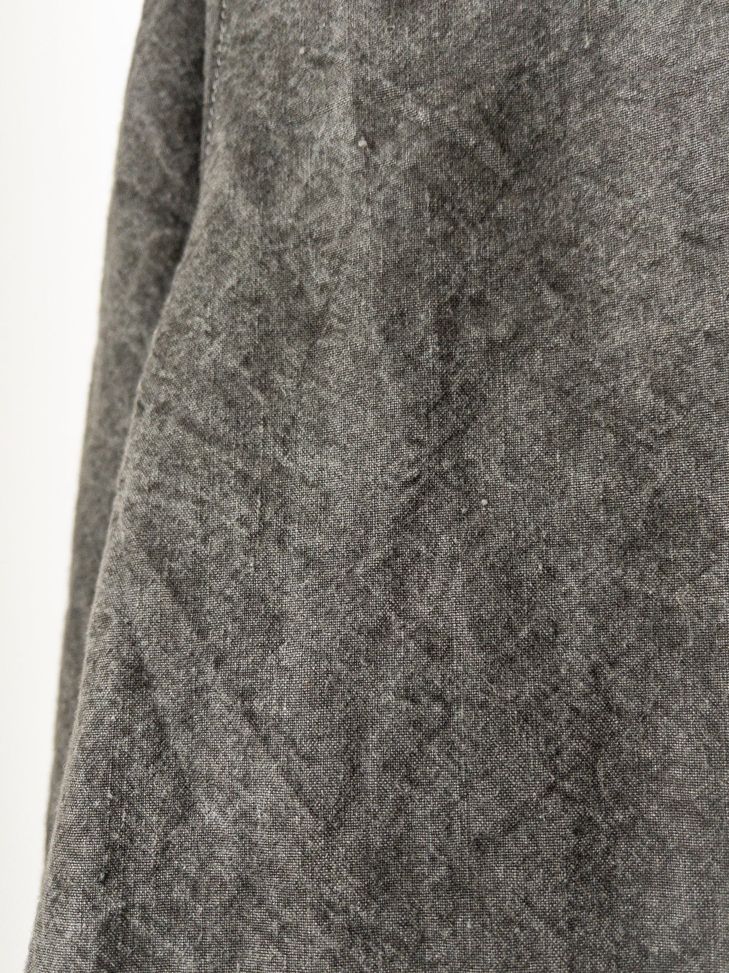 shell coat, linen/washi blend dyed with binchotan charcoal