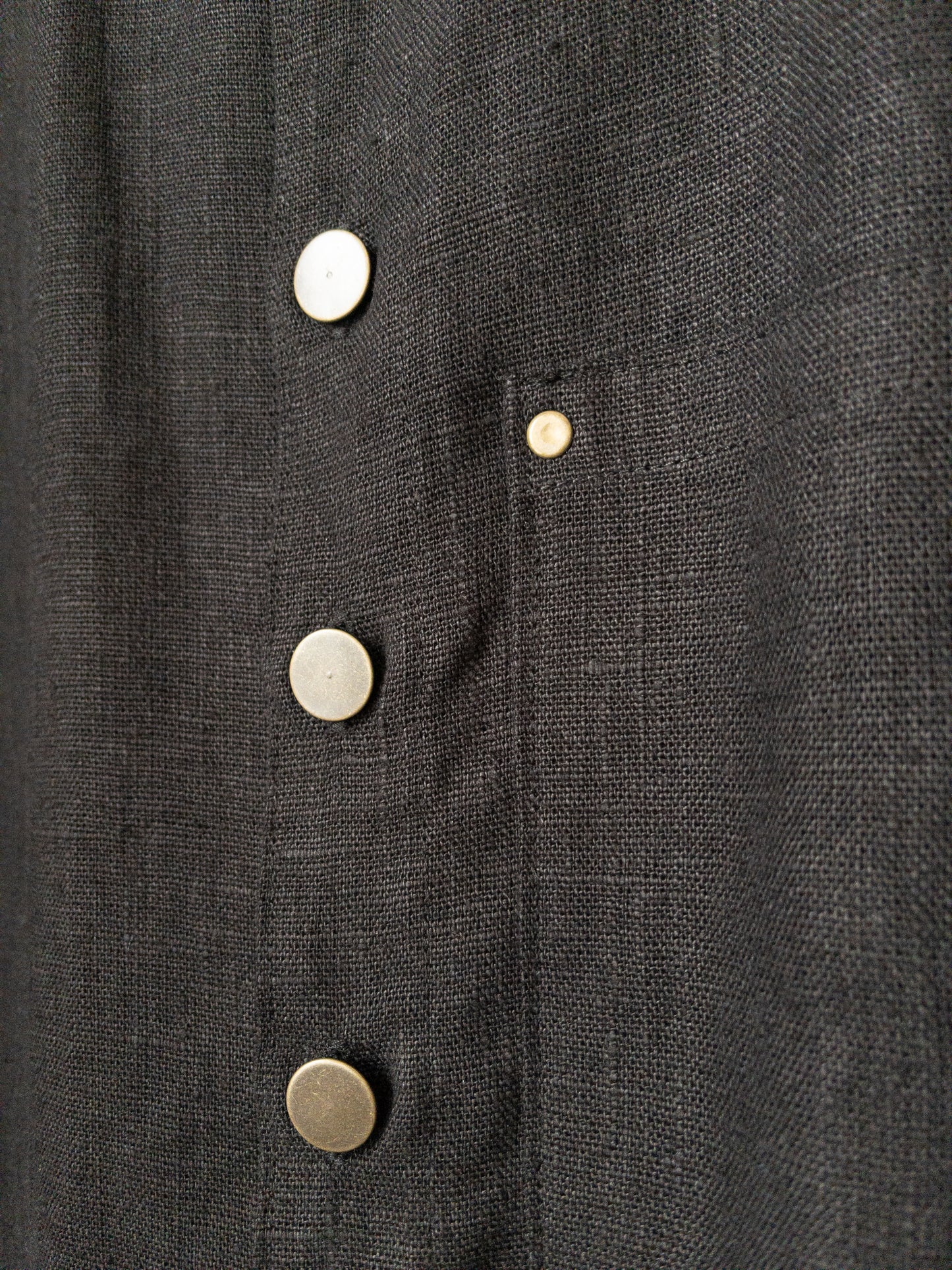 painter's shirt, black linen