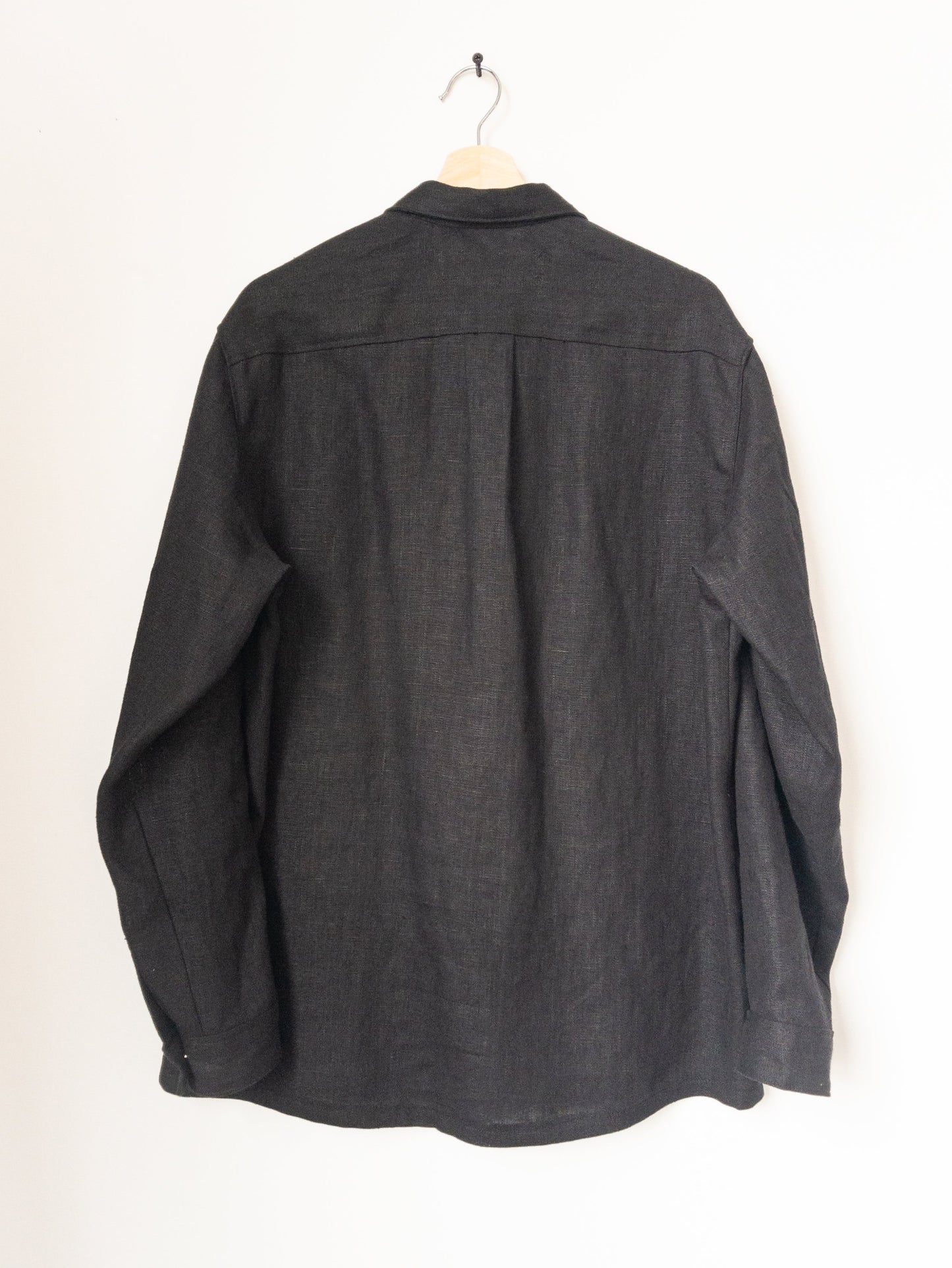 painter's shirt, black linen