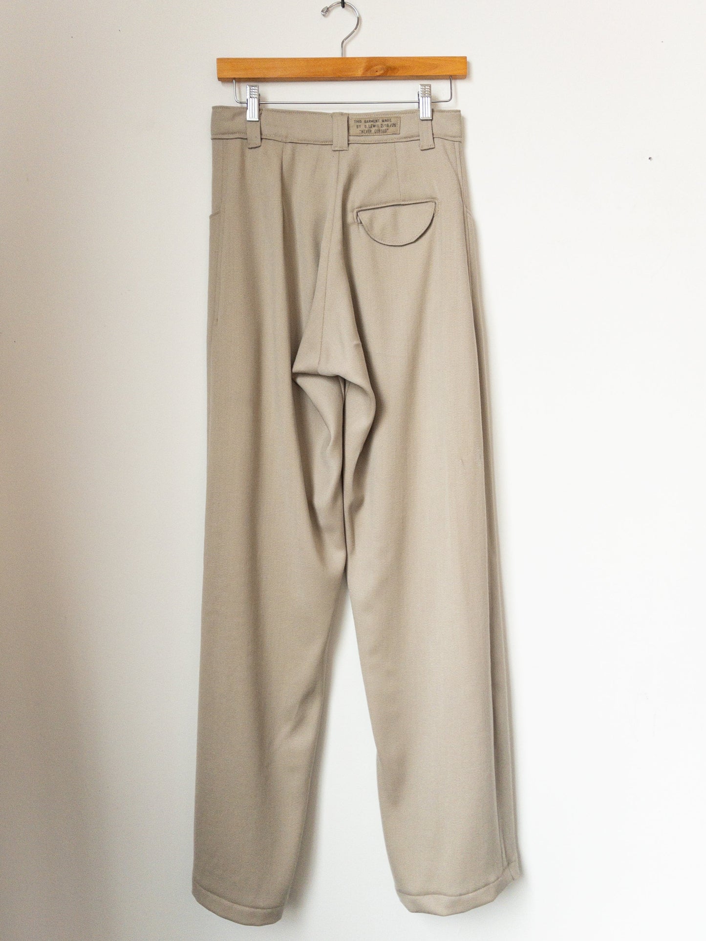 fluid pant, worsted wool crepe suiting