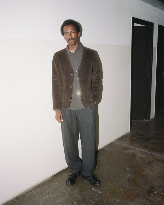 woven cardigan, wool/cashmere blend