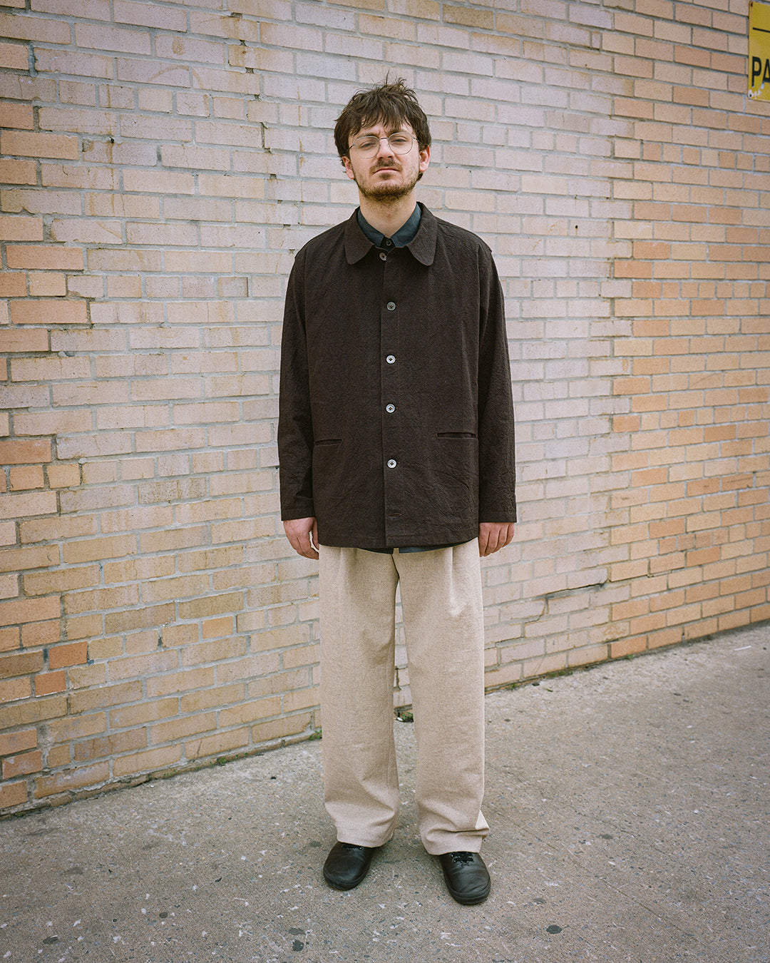 double pleat trousers, hemp/cotton/yak wool canvas