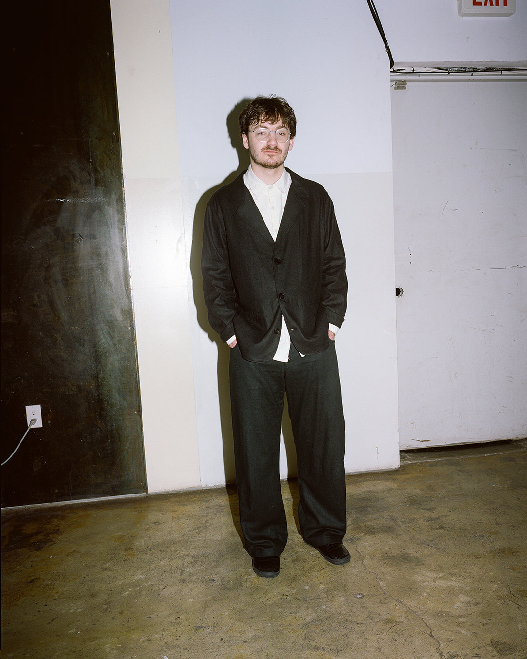 blazer, silk/linen twill