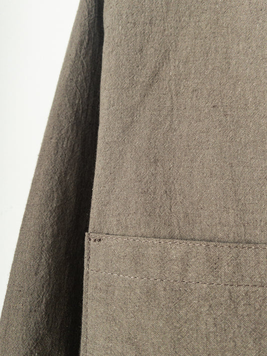 left hand oxford shirt, cotton/linen washed poplin