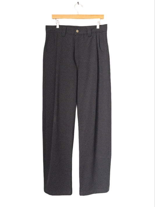 single pleat trousers, cotton/linen washed canvas