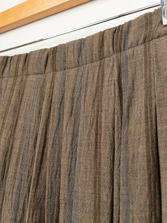 uneven pleat skirt, linen crepe