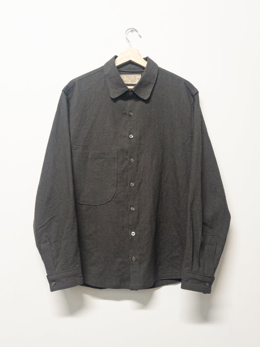left hand oxford shirt, cotton/linen washed poplin