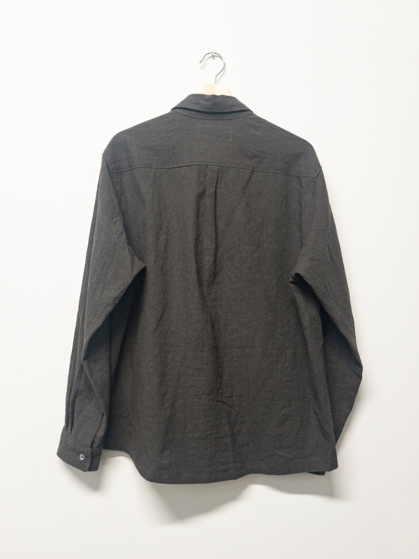 left hand oxford shirt, cotton/linen washed poplin