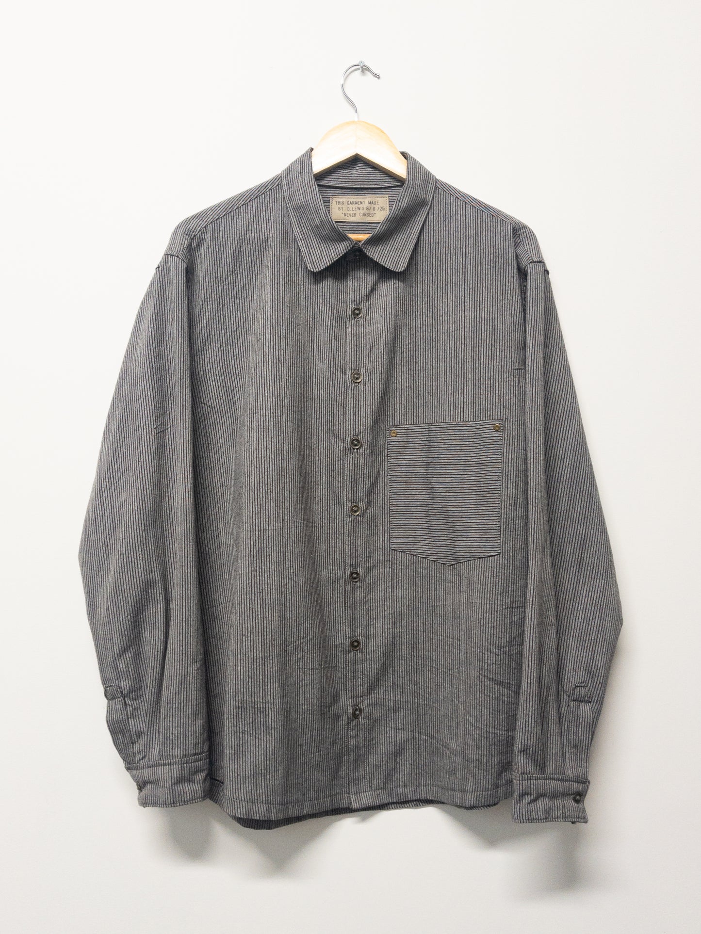 painter's shirt, handloomed striped cotton