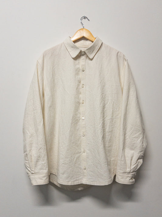 wrinkle shirt, cotton/linen/ramie plainweave