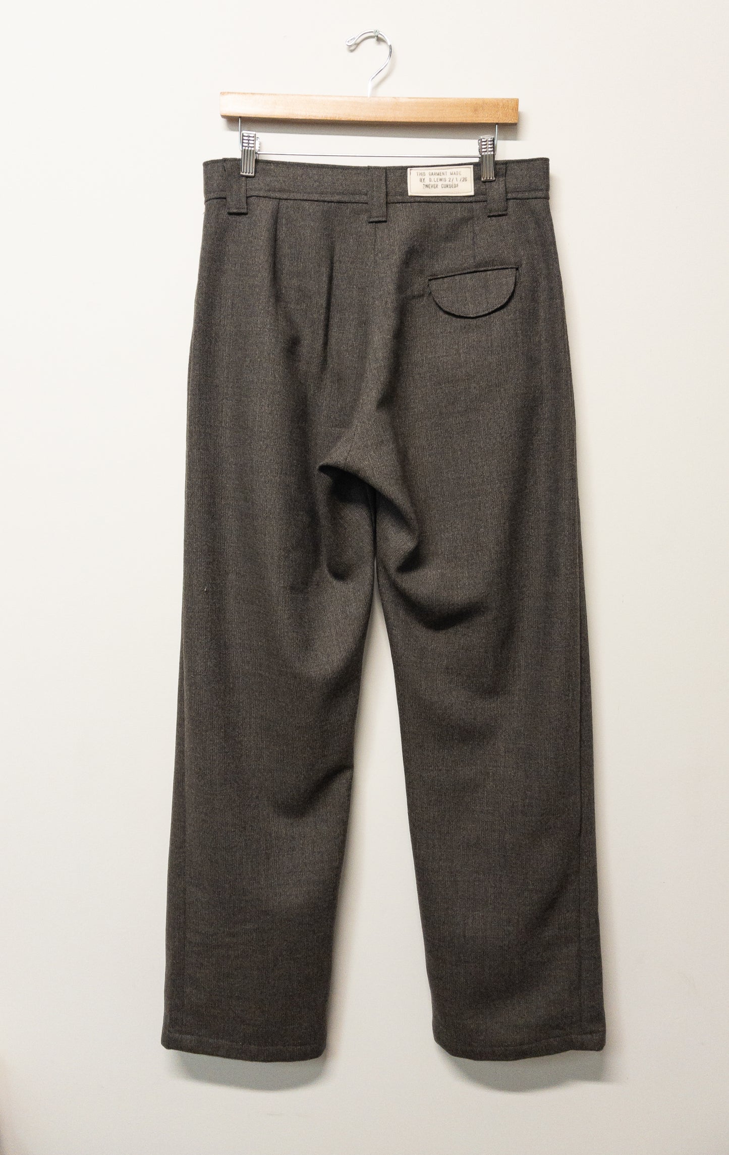 double pleat trousers, wool tweed suiting