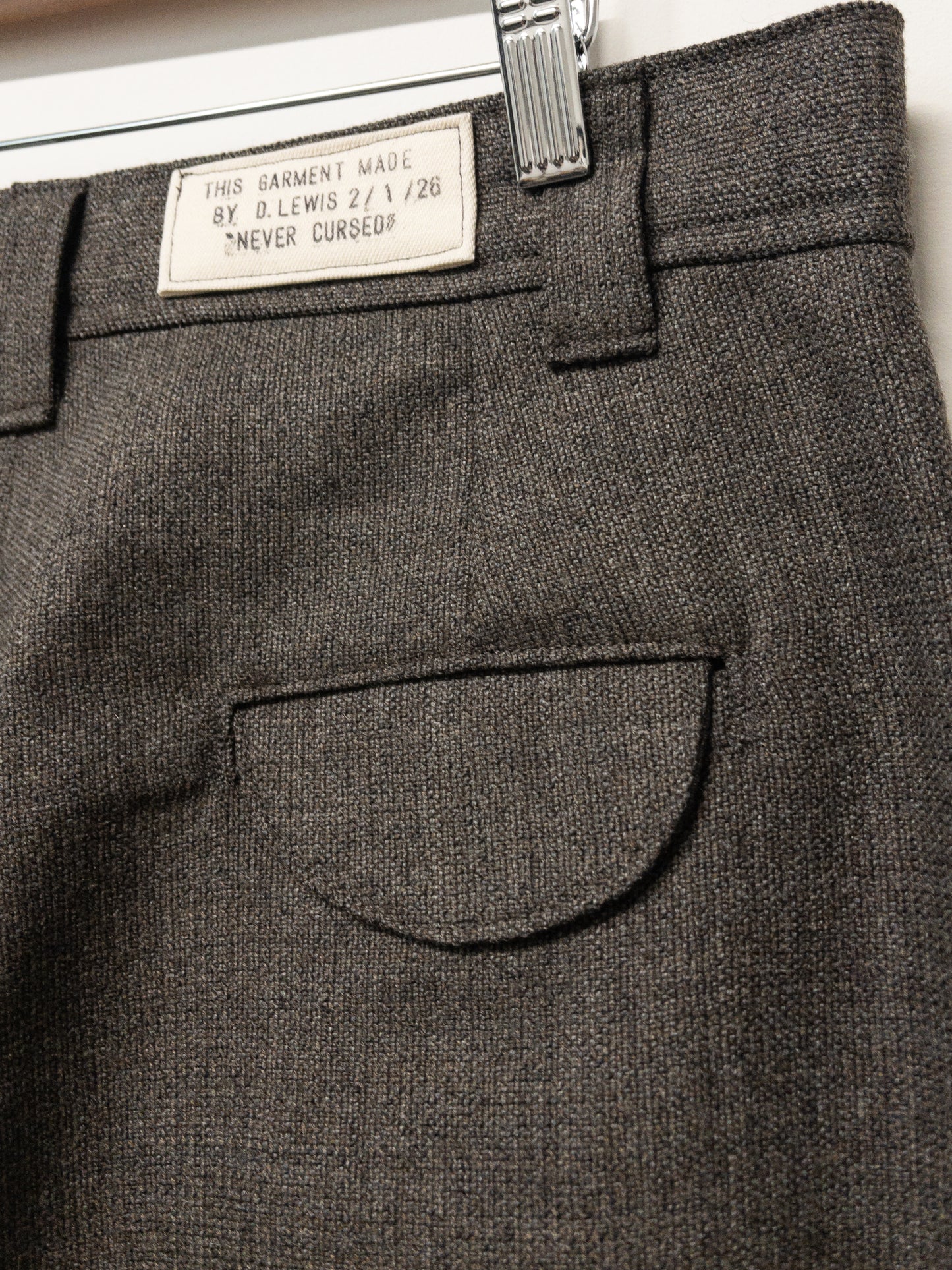 double pleat trousers, wool tweed suiting