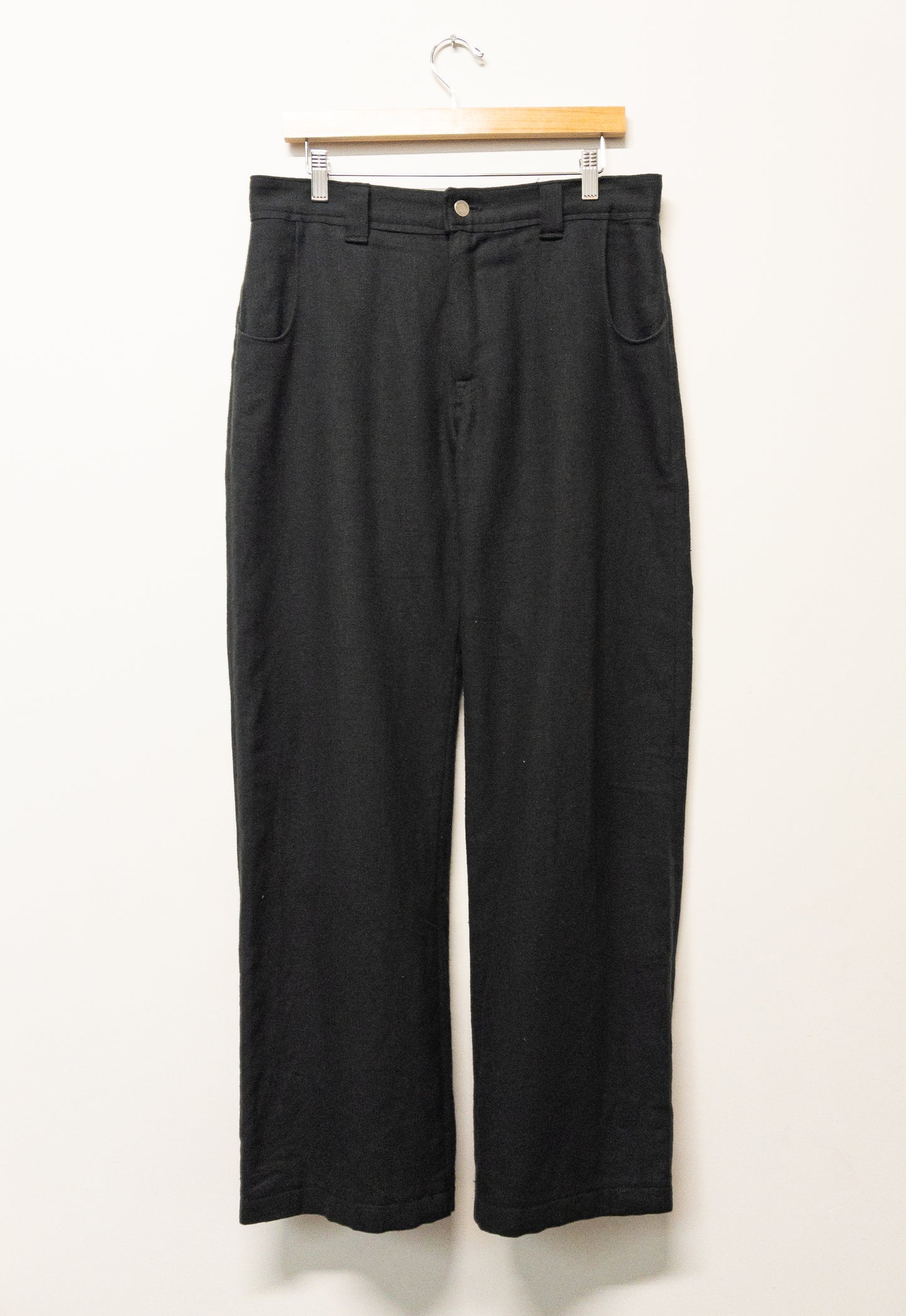 flat front trousers, hemp/cotton/yak wool twill