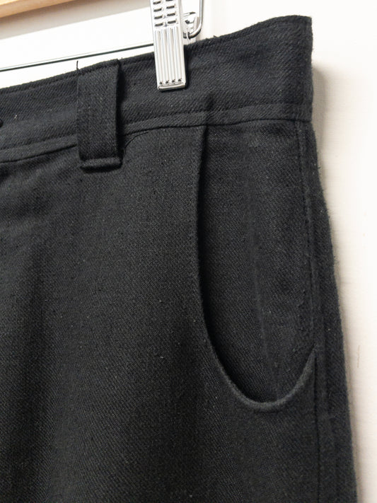flat front trousers, hemp/cotton/yak wool twill