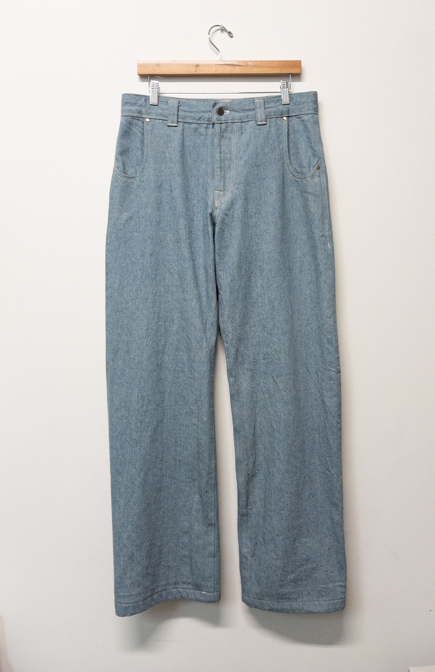 jeans, organic cotton light wash japanese denim