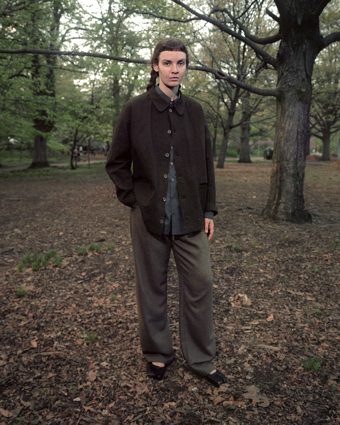 double pleat trousers, wool tweed suiting